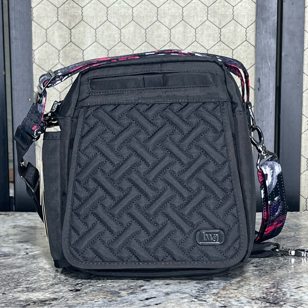 Lug Black Flapper Mini Crossbody Bag